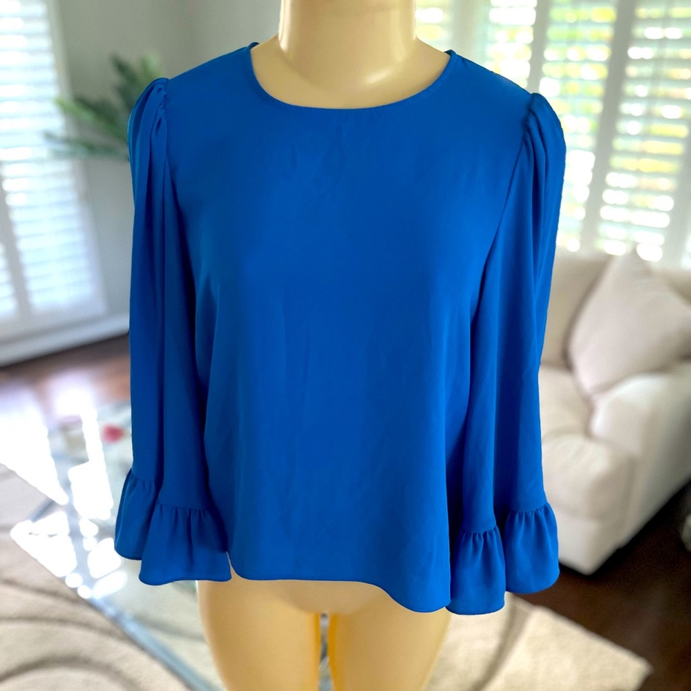 Blue, flowy, Zara blouse